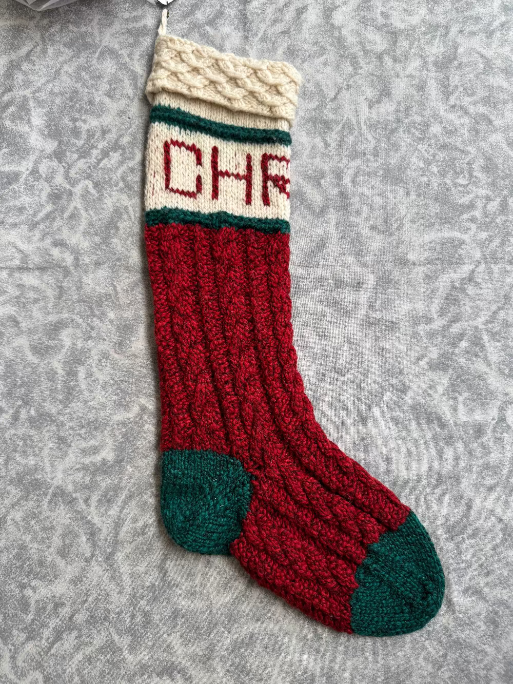 Christmas Cables Christmas Stocking Pattern and Kit by Mary Dominski