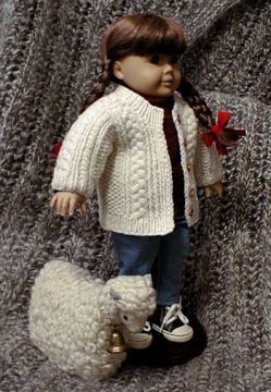 Aran Doll Sweater Pattern by Anne Bosch