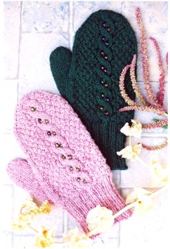 The Beaded Cable Mittens Pattern by Shirl the Purl