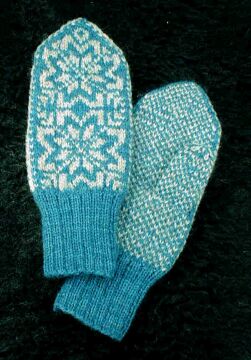 Blackberry Stars Mittens Pattern and kit by Jean Morton