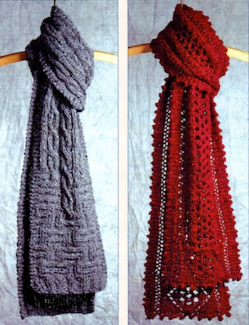 His and Hers Luscious Scarves Pattern by Fiddlesticks