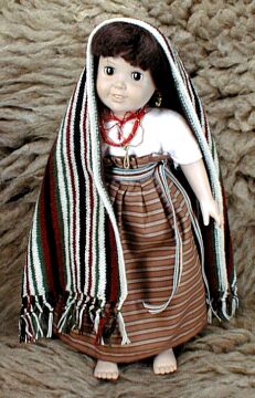 Three Ethnic Shawls for Dolls: Faroese, Shetland, and Mexican Patterns by Hazel Carter