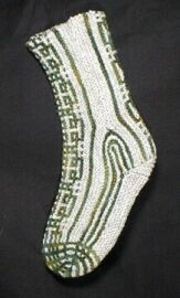 The Mystical Mosaic St. Edwards Socks Pattern by Mary Dominski