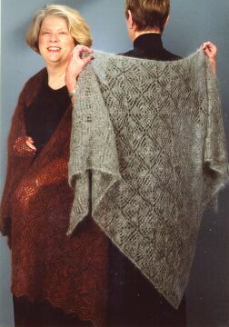 The Pinwheel Shawl/Stole Pattern from Two Old Bags