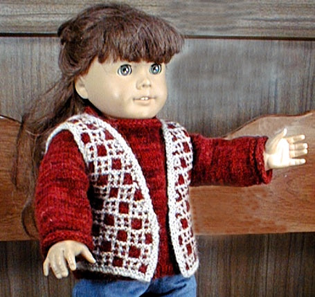 Saturday Jaunt Doll Sweater Pattern by Mary Dominski