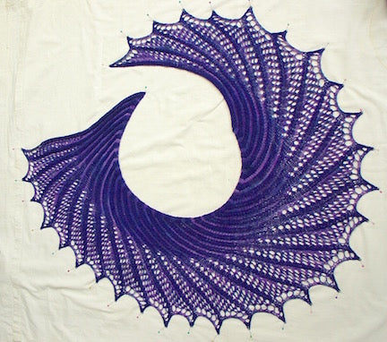 Whirling Storm Cloud Lace Weight Cowl Pattern and Kit by Anne Bosch