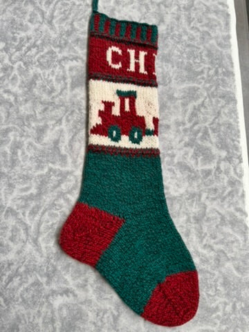 Holiday Train Christmas Stocking Pattern by Mary Dominski
