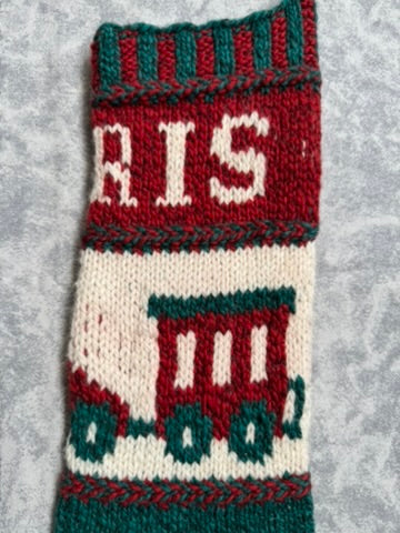 Holiday Train Christmas Stocking Pattern by Mary Dominski
