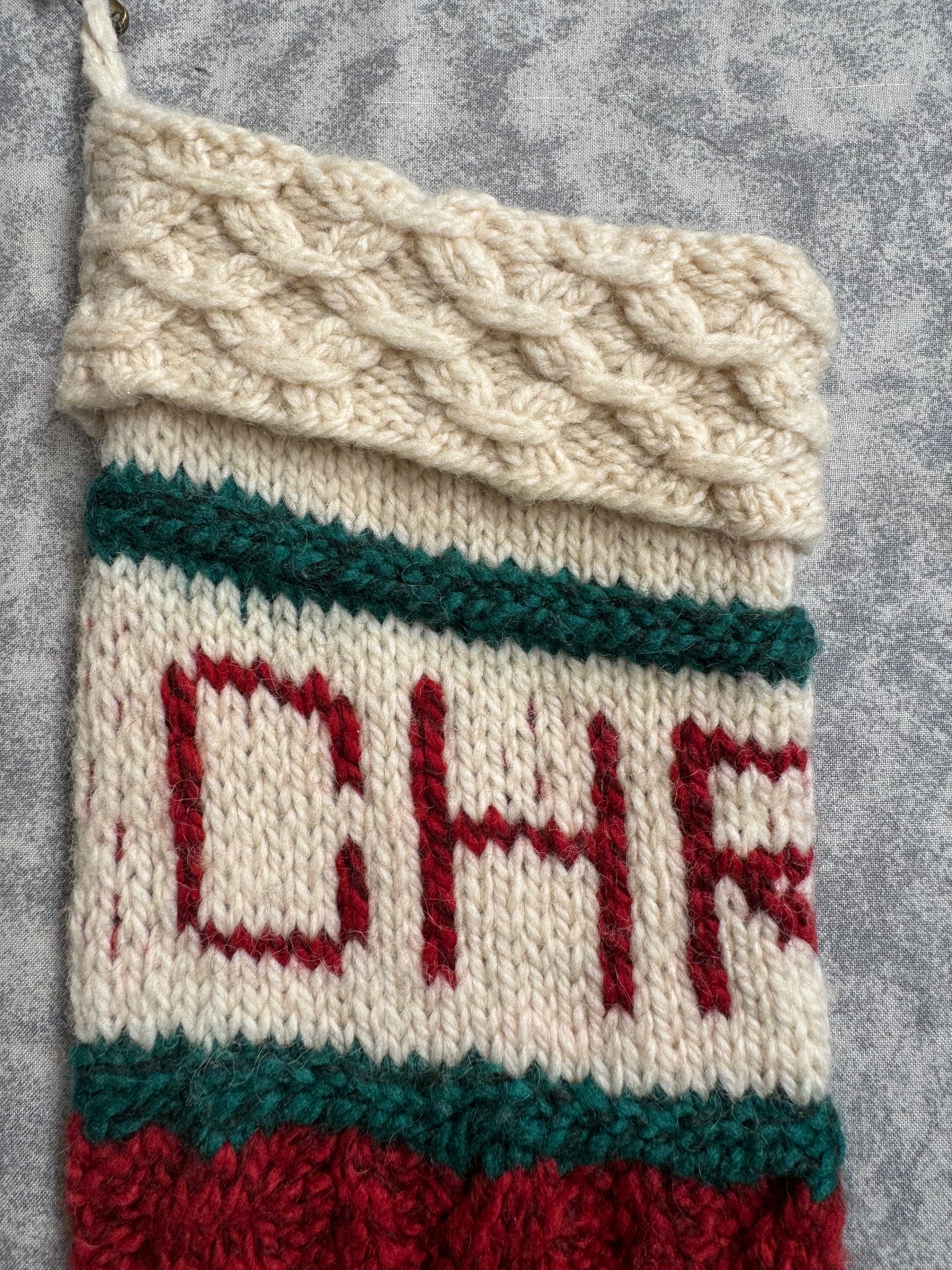 Christmas Cables Christmas Stocking Pattern by Mary Dominski