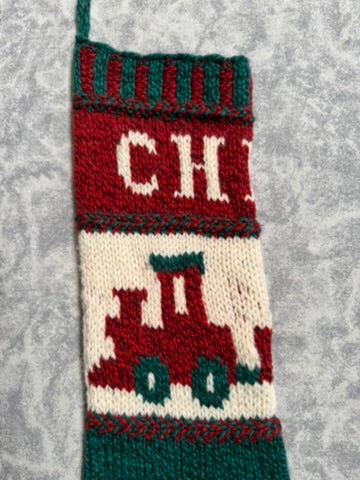 Holiday Train Christmas Stocking Pattern by Mary Dominski