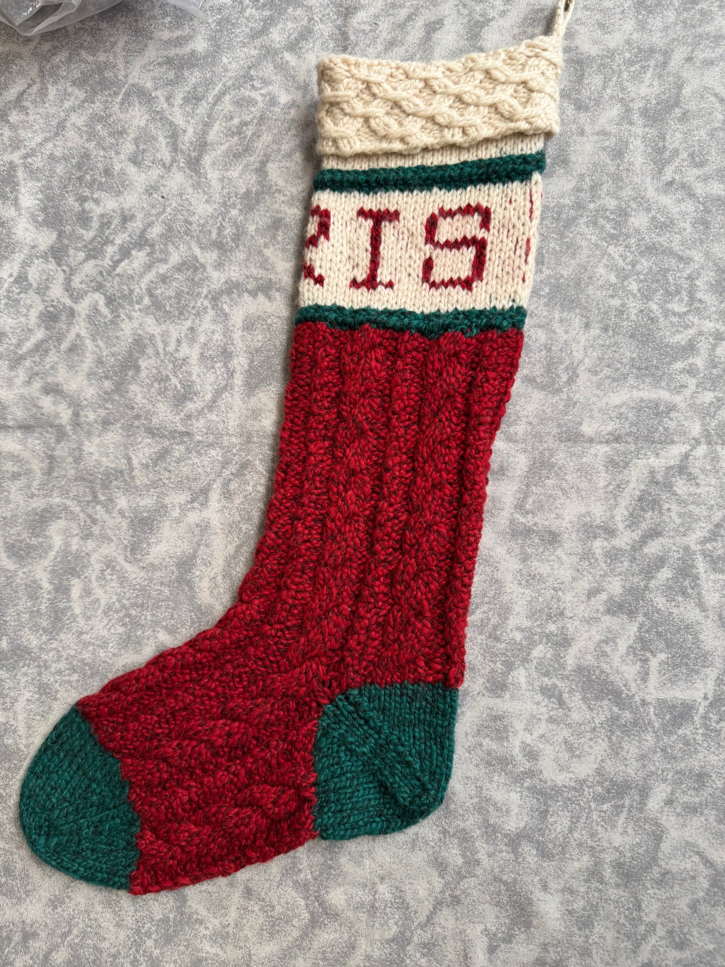 Christmas Cables Christmas Stocking Pattern by Mary Dominski