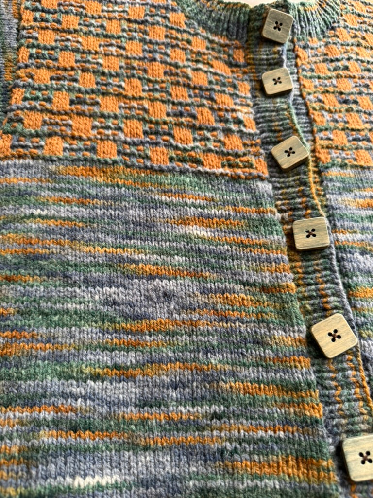 Sanquhar Check Cardigan Pattern Pattern by Anne Bosch