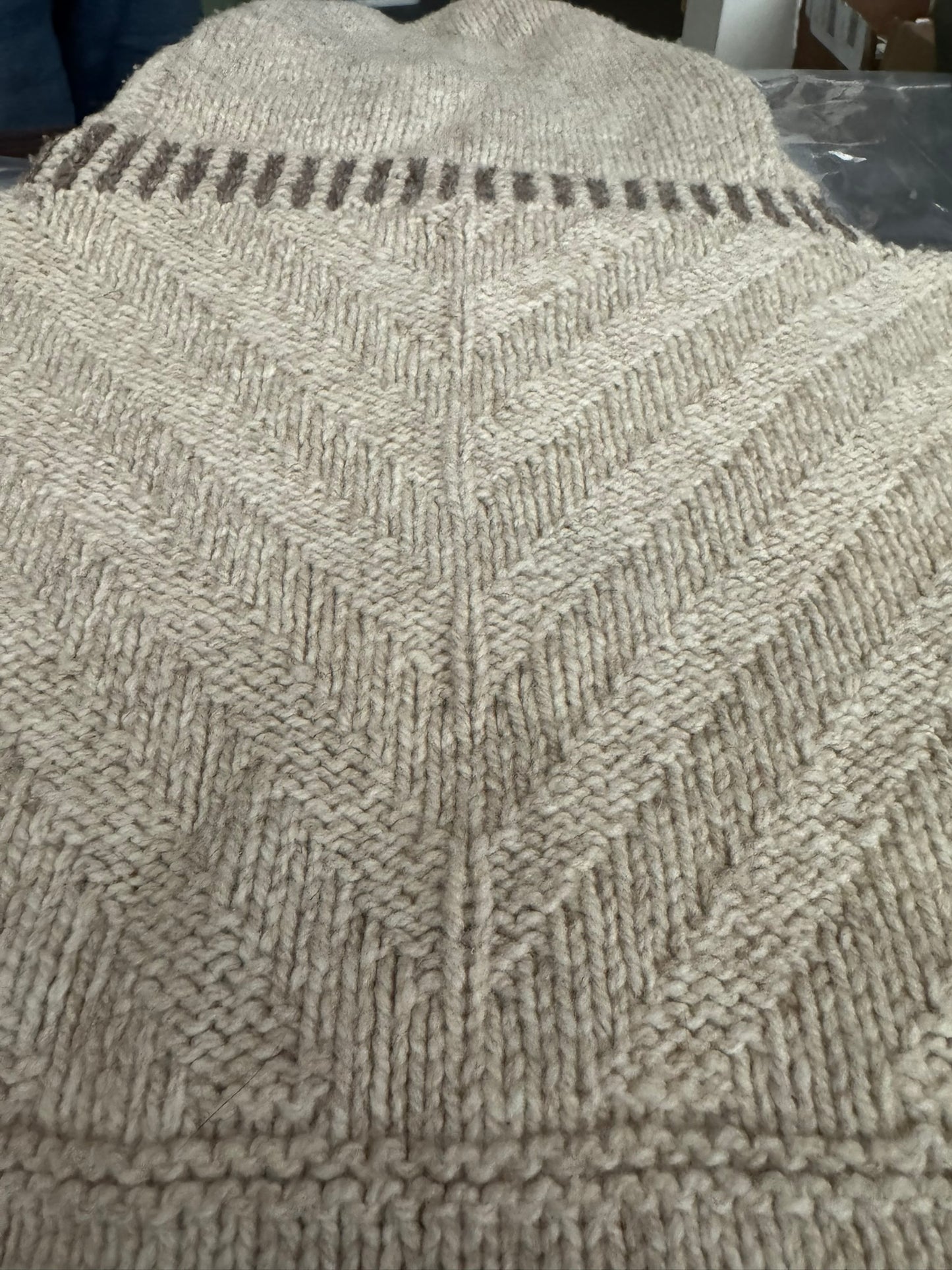 Diagonal Rib Zip Hoodie Sweater Pattern by Anne Bosch