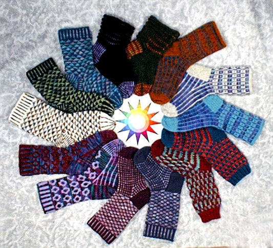 Kaleidoscope Socks Patterns by Mary Dominski