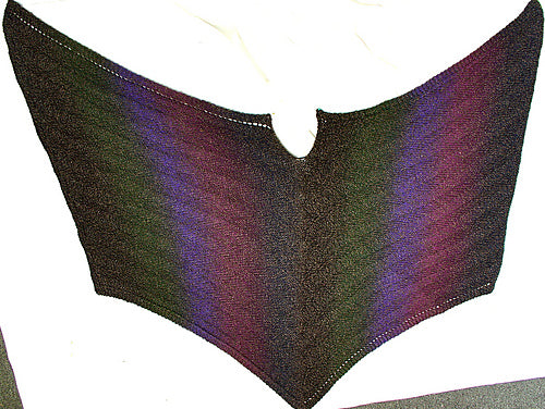 Warm Shawl in Evening Colorflow Rag Pattern by Anne Bosch