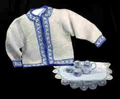 Blue Willow Cardigan Sweater Pattern by Anne Bosch
