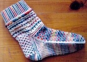 The Fiesta Feet Sock Pattern by Lucy Neatby