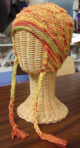 Flap Hat with a Twirl Pattern by Anne Bosch