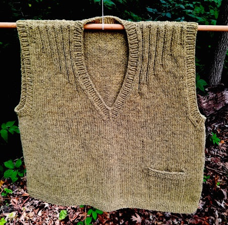 Garden Vest in Goldenrod Pattern by Anne Bosch