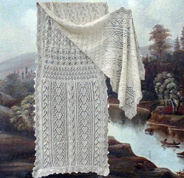 The Song of Hiawatha Lace Stole Pattern by Hazel Carter
