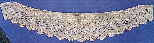 Lace Cable Shawlette Pattern by Anne Bosch
