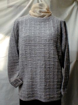 Lattice and Seed Stitch Pullover Sweater Pattern by Anne Bosch