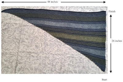 Mist over Blue Mounds Shawl Pattern by Anne Bosch