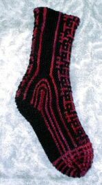 The Mystical Mosaic St. Edwards Socks Pattern by Mary Dominski