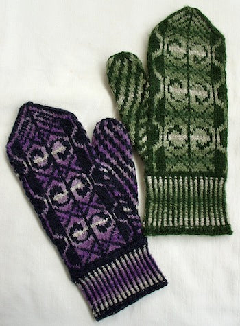Open Circle Fair Isle Mitten  Pattern by Anne Bosch