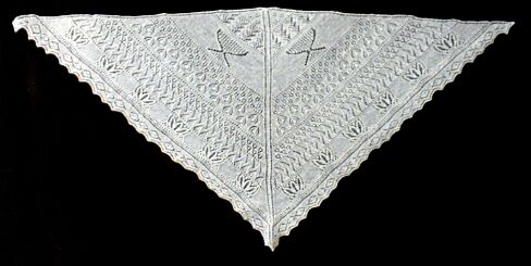 The Petal Sonnet Triangular Shawl Pattern by Hazel Carter