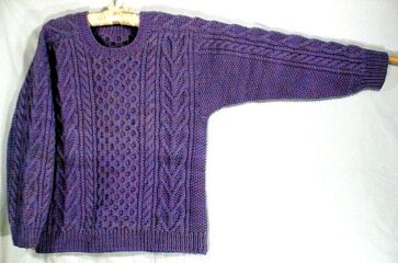 The Snowshoe Aran Pullover Pattern by Anne Bosch