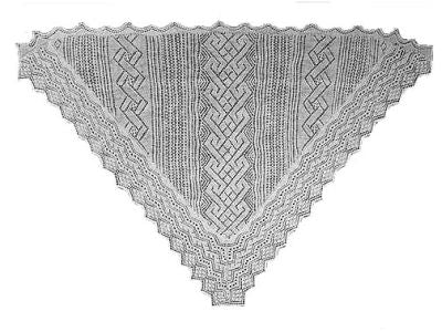 The Tempelhof Airlifter Shawl Pattern by Hazel Carter