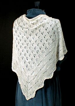 Violets by the River Shawl Pattern by Hazel Carter