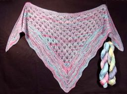 Violets by the River Shawl Pattern by Hazel Carter