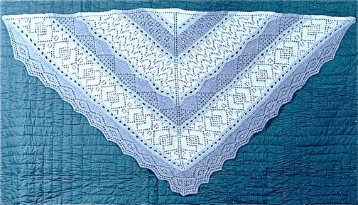 Wings of Fantasy Lace Shawl Pattern by Hazel Carter